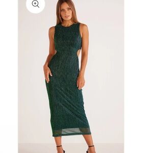 MINKPINK ASTRID CUTOUT MIDI DRESS EMERALD